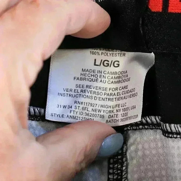 AND1 Size L black/grey camo print basketball shorts workout gym - Picture 8 of 11